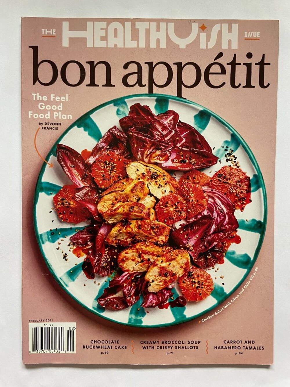 Bon Appetit Magazine February 2021 The Healthyish Issue No Label